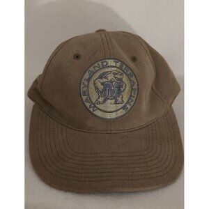 Men Khaki Green University of Maryland Terps Adjustable Baseball Hat Cap O/S